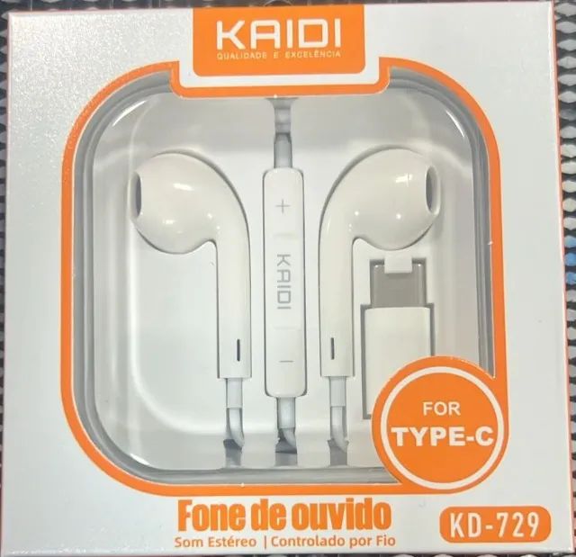 Fone De Ouvido Tipo C Microfone Samsung Xiaomi iPhone 15 - Foto 5