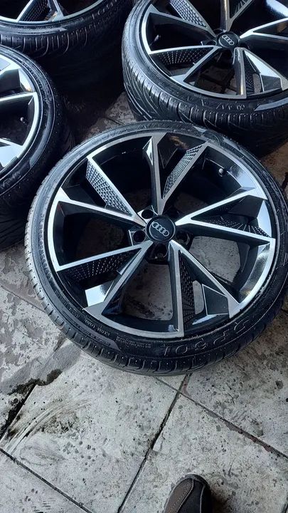 rodas aro 20 5x112 pneus meia vida no precinho - Foto 3