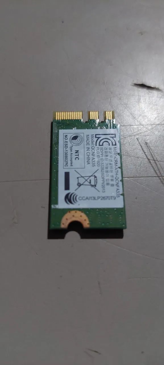 Placa de rede Wi-Fi Dell  Dw 1707  Bluetooth Qualcomm Atheros QCNFA338 - Foto 3