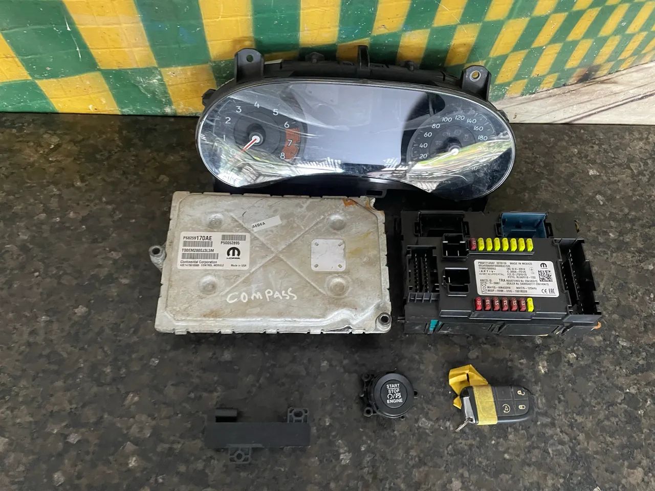 Kit code injeção eletrônica Jeep Compass flex 2.0 2020 2021  - Foto 2