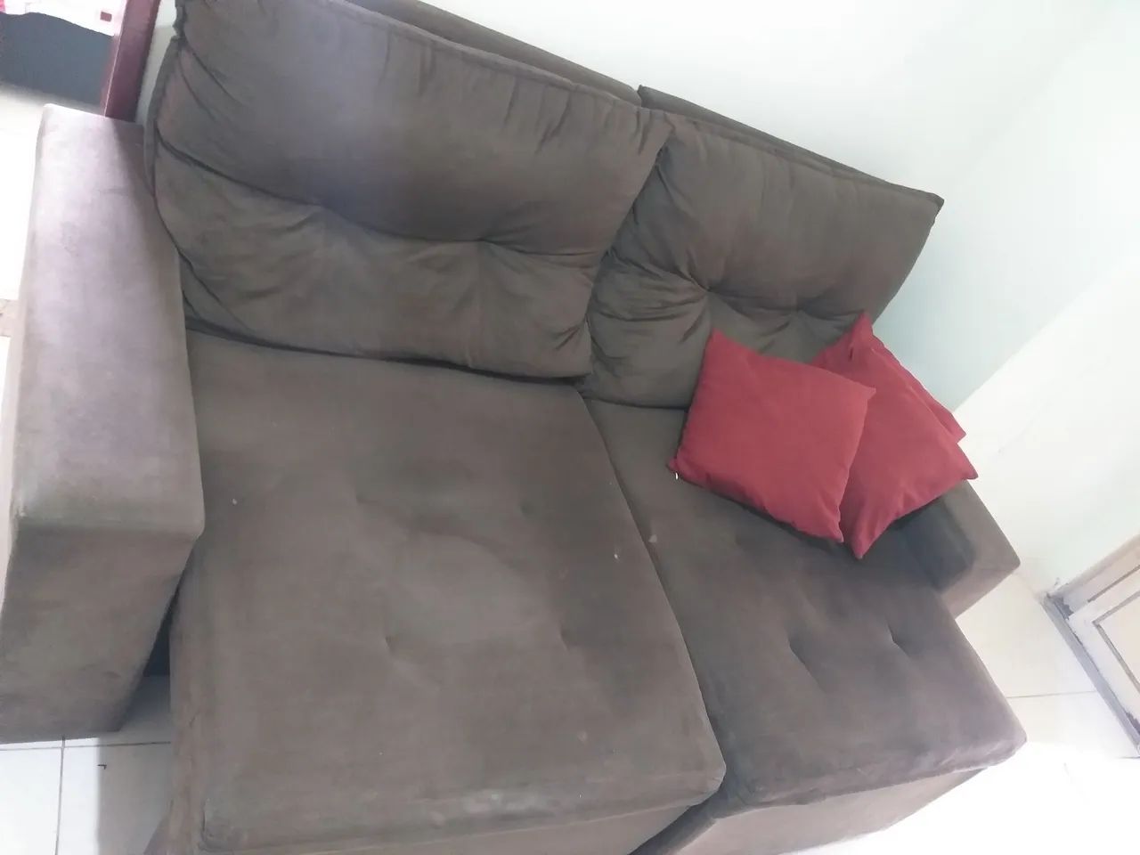 Sofá retrátil  Marrom Usado - Foto 2