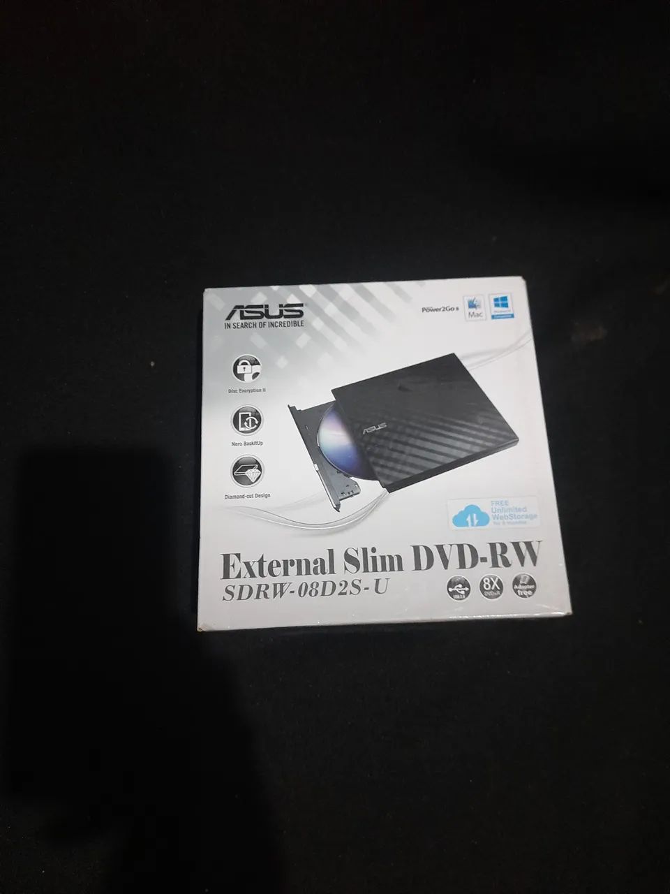 Drive Gravador Externo Asus DVD-RW  - Foto 3