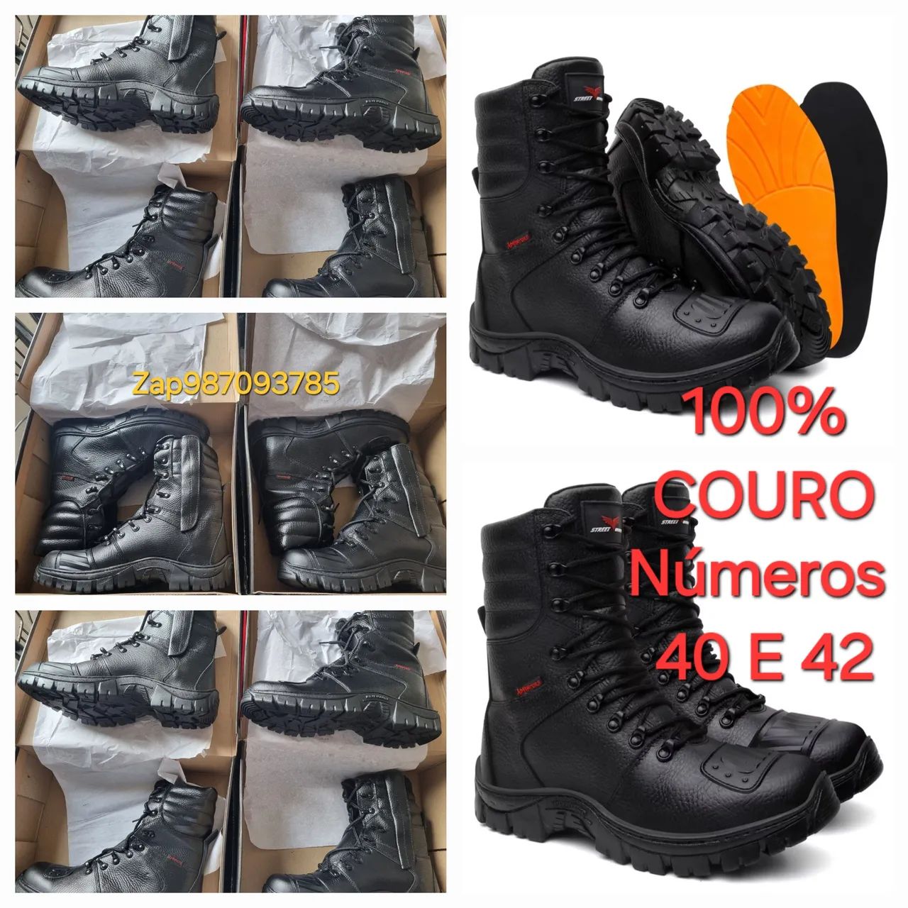 Botas de Couro legítimo - 40 e 42