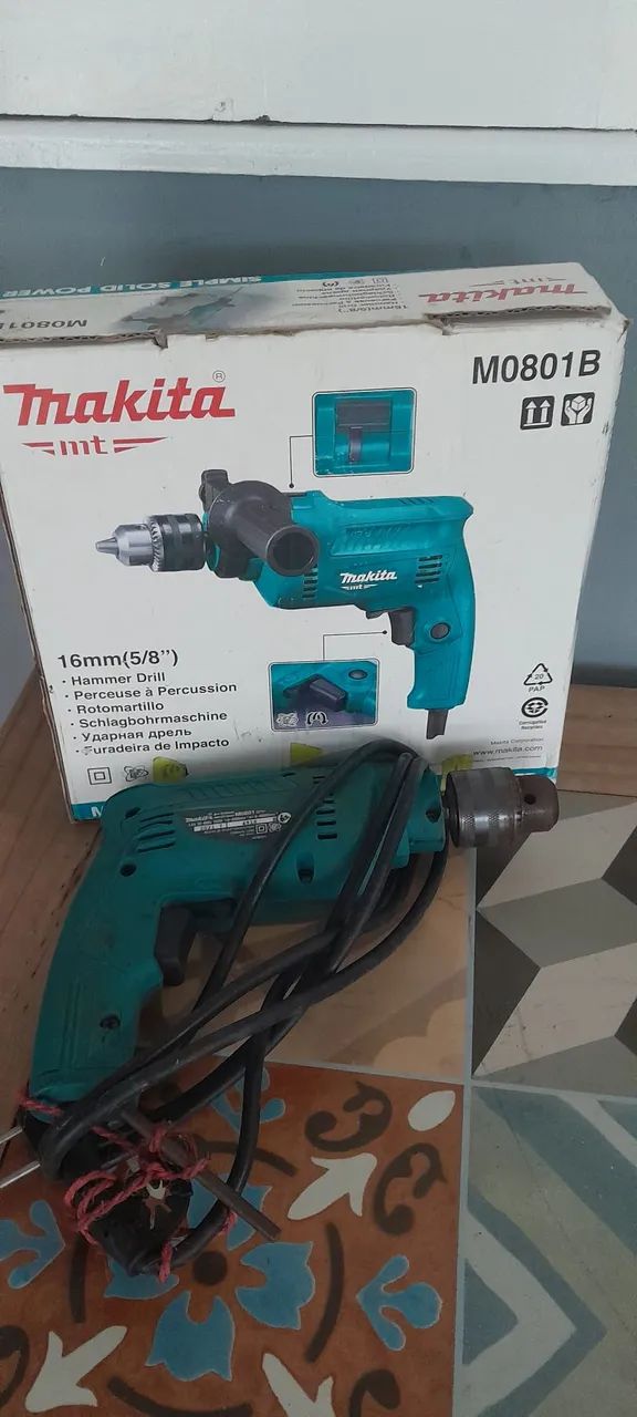 Furadeira de impacto Makita M0801B profissional Ferramentas de