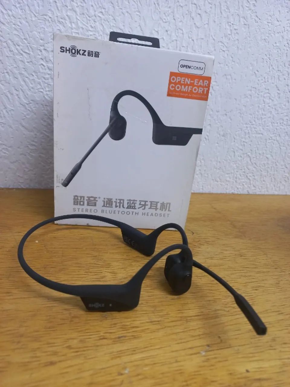 Shokz OpenComm C102 | Fone de ouvido de Condução Óssea [OPEN BOX