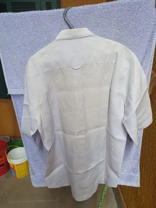Camisa Manga Curta Linho - Foto 4