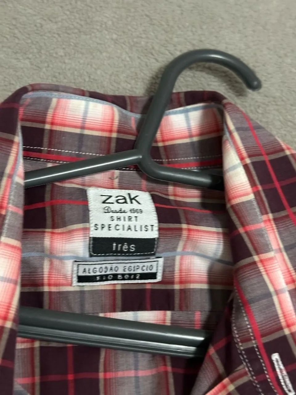 Camisa Manga longa, Marca ZAK, Algodão Egípcio  - Foto 3