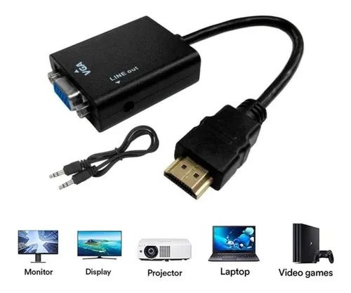 Conversor HDMI Para VGA Com Saída P2 Áudio - Foto 2