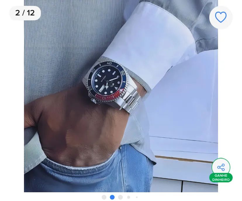 Relógio de Pulso Orient Automático Pepsi F49ss026nh Aço Inox  - Foto 2