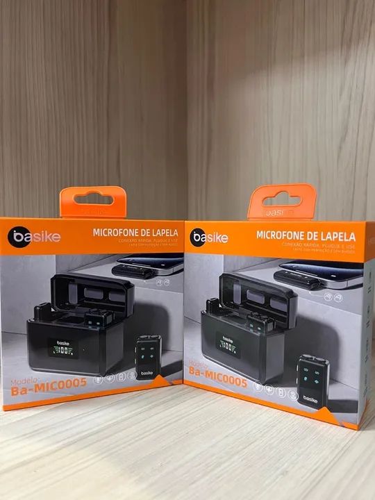 Microfone de Lapela Basike Ba-MIC0005 - Novo