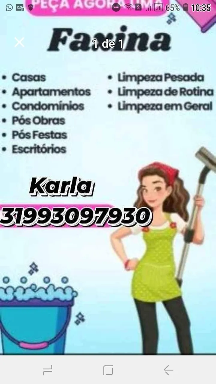 Diárista região de venda nova bh