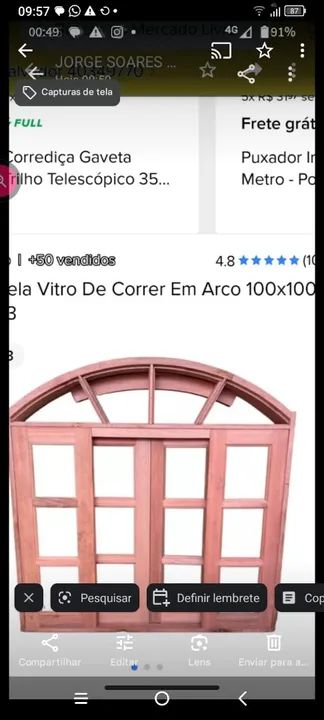 TRÊS PRODUTOS (01 PORTA, 01 JANELA, 01 GRANDE DE FERRO - Foto 5