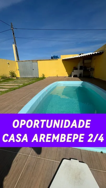CASA EM AREMBEPE - PISCINA ÁREA GOURMET IMPERDÍVEL - PREÇÃO PARA VENDER RÁPIDO