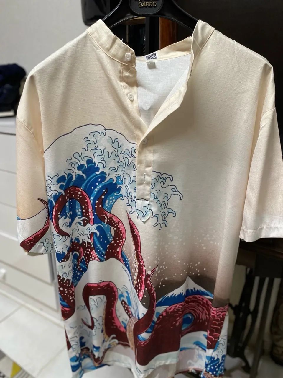 Camisa Estampada Kraken - Estilo Japonês