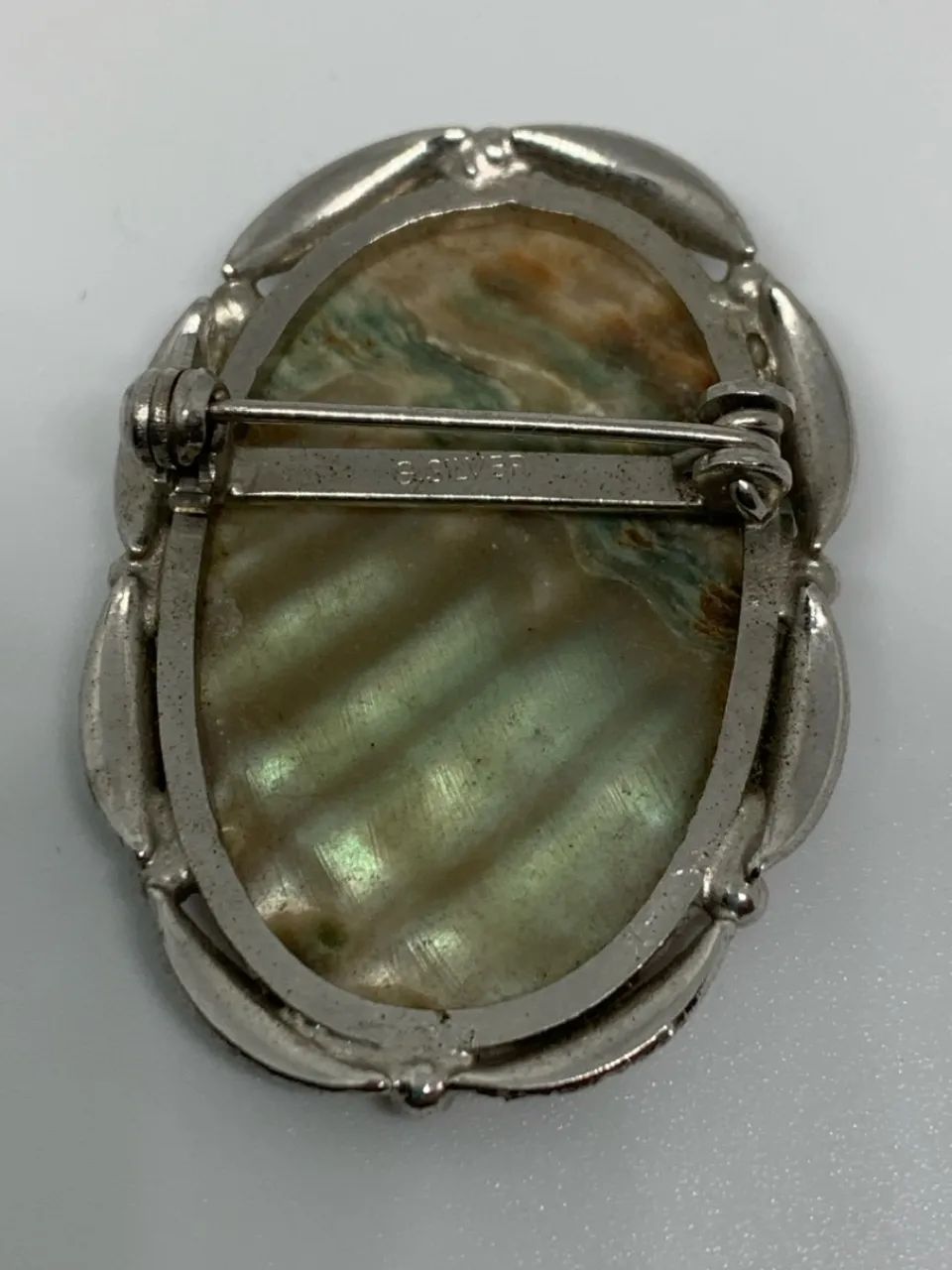Vintage broche de concha de abalone - Foto 2