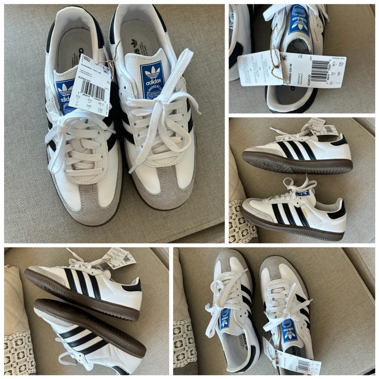 Adidas Samba OG W - Branco com detalhes, número 36,5