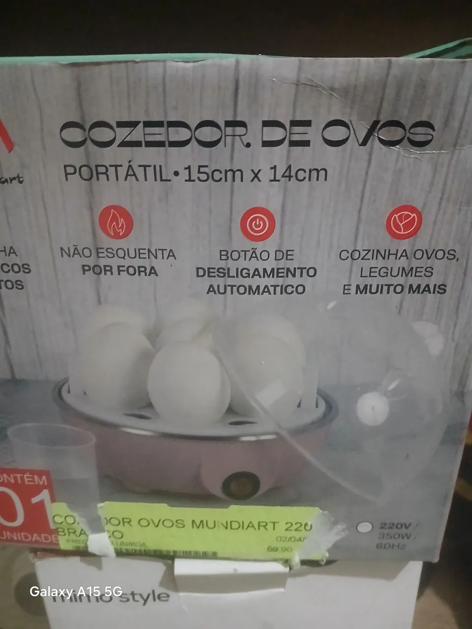 Cozedor de Ovos Portátil Mondial 220V
