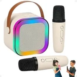 K12 Alto-falante Bluetooth Karaokê com 2 Microfones