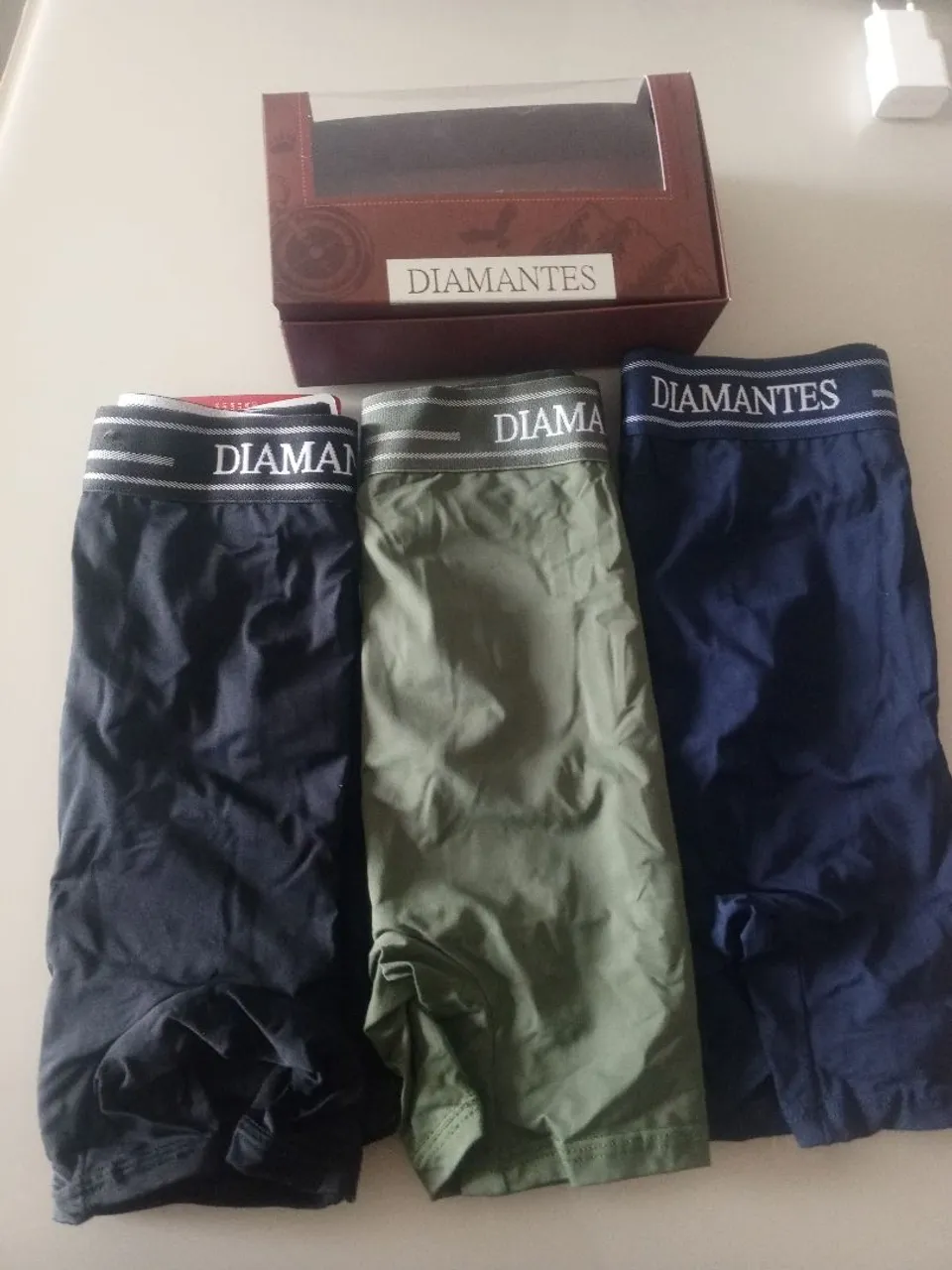 Kit Cuecas Boxer Diamantes -Tamanho GG