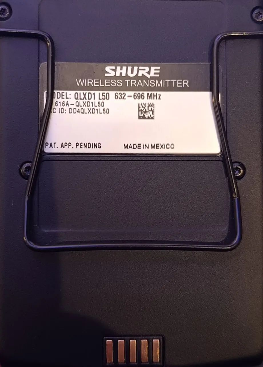 Transmissor Bodypack Sem Fio Sistema QLXD Shure QLXD1-L50 ( Serve Receptores QLXD4 ULXD4 ) - Foto 5