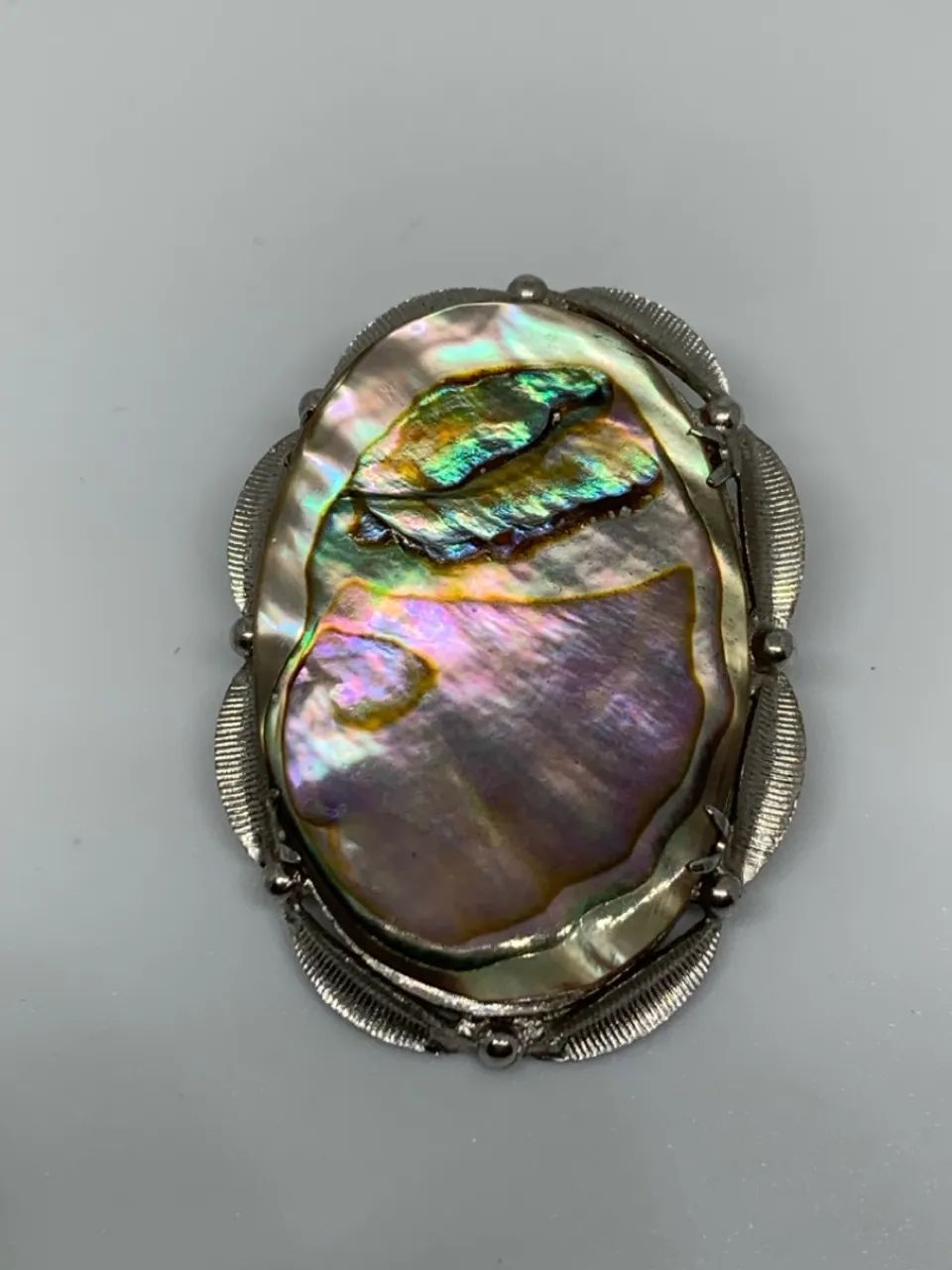 Vintage broche de concha de abalone