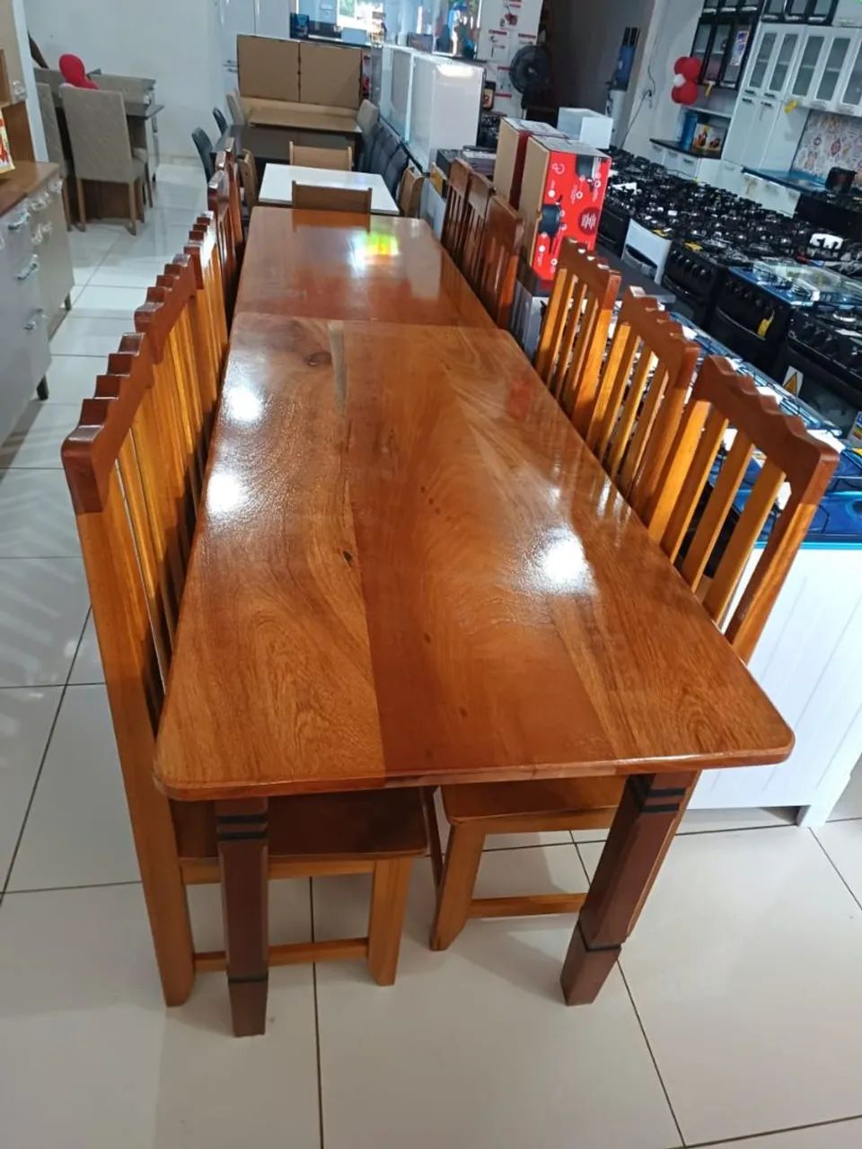 Conjunto de Mesa de Jantar com 6 Cadeiras - Foto 2