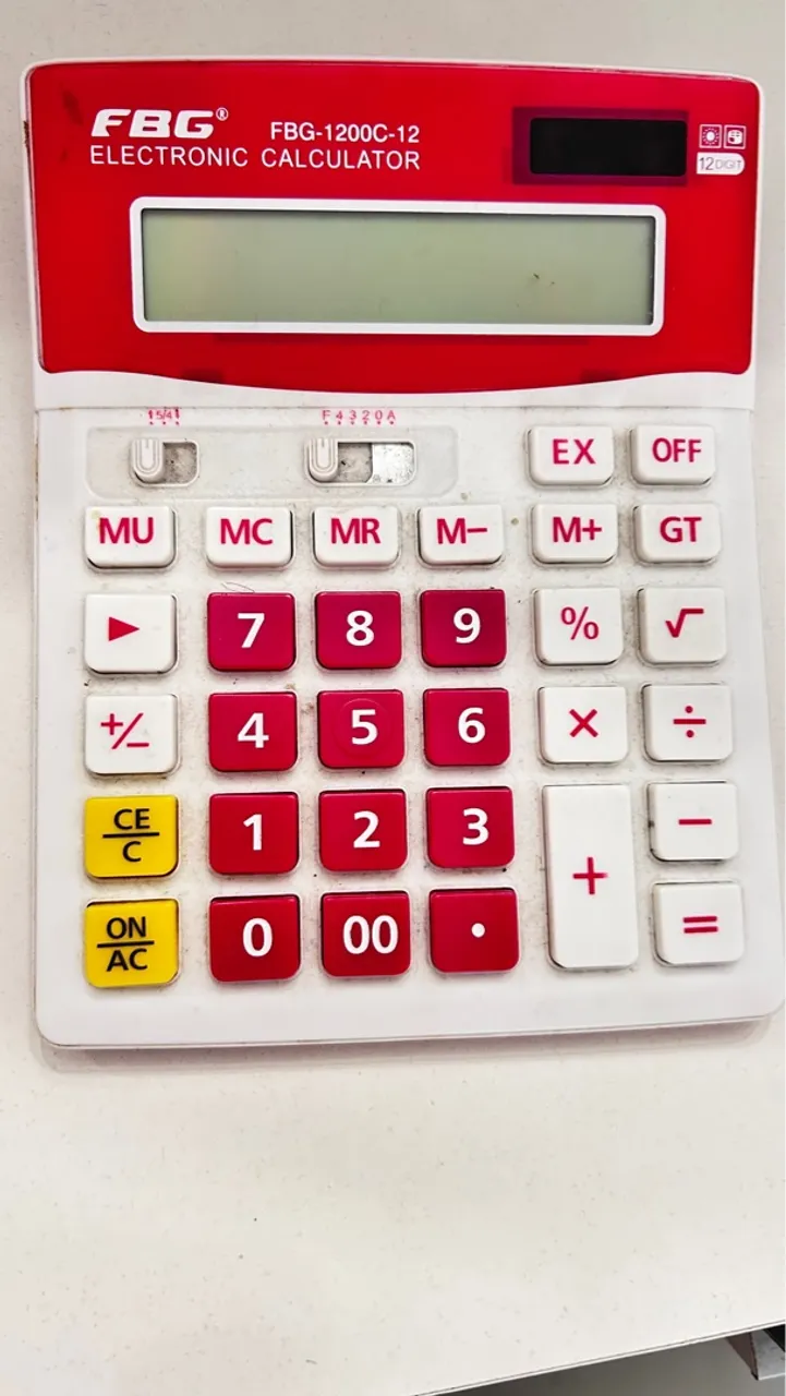 Calculadora de Mesa Balcão com Teclas Grandes