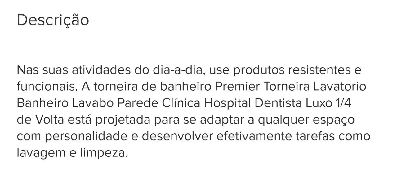Torneira Clínica inox NOVA NA EMBALAGEM Dentista Hospital PCD Luxo 1/4 volta+BRINDE - Foto 3