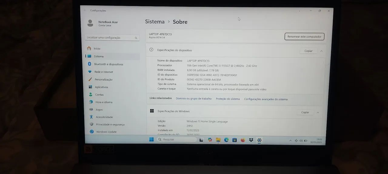 Notebook Acer com tela de 15.6 polegadas - Foto 5