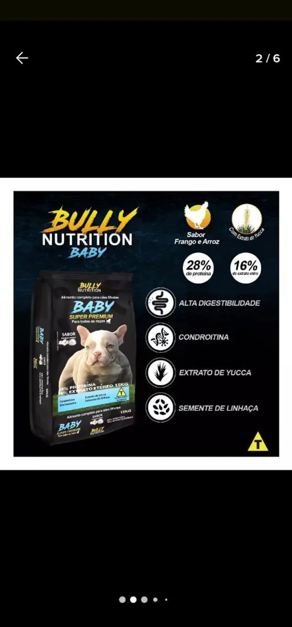 Ração Bully Nutrition Baby Super Premium 15kg - Foto 2