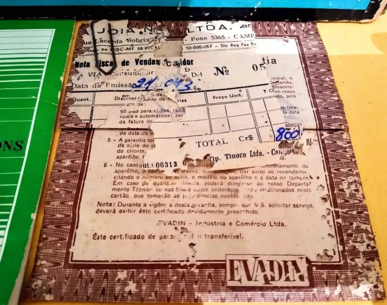 Gravador Fita Cassete/K7 Aiko ATP-703 Novo, Na Caixa, Nota Fiscal em Cruzeiros - Foto 3