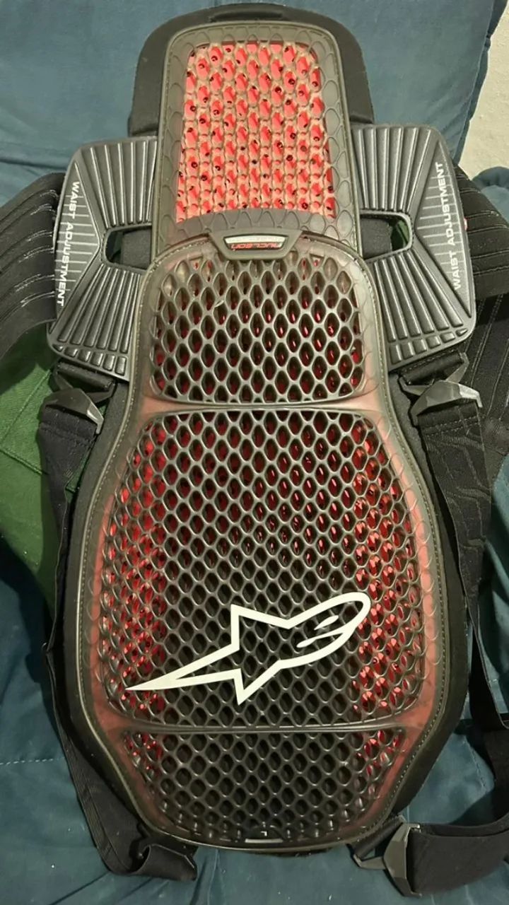 Protetor Coluna Moto  Alpinestars Nucleon Kr 1 Cell Preto Vermelho - Foto 4