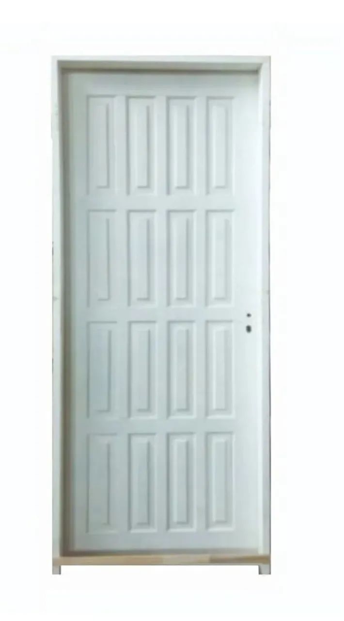 Porta Branca de Madeira Maciça Tauari 210x0,80 Nova - Abertura Direita - Foto 2