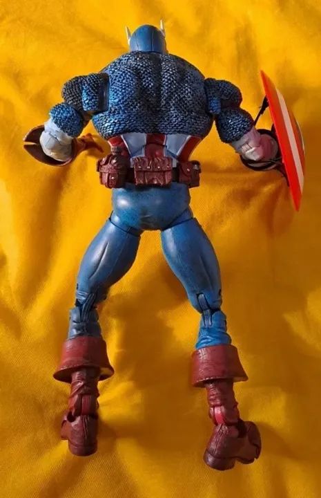 * MT Capitão América 30cm Marvel Legends Icons Raro com Máscara - Foto 4
