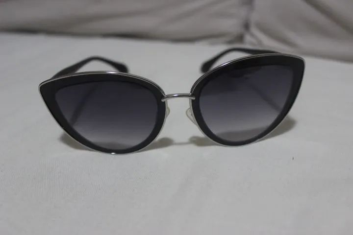 Óculos de sol feminino estilo gatinho preto 