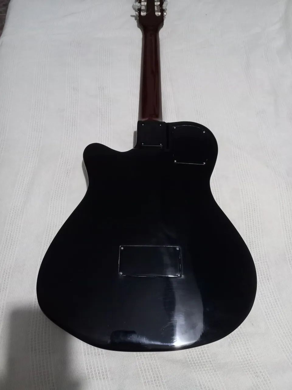 Violão flat semi acústico nylon estilo goldin  - Foto 4