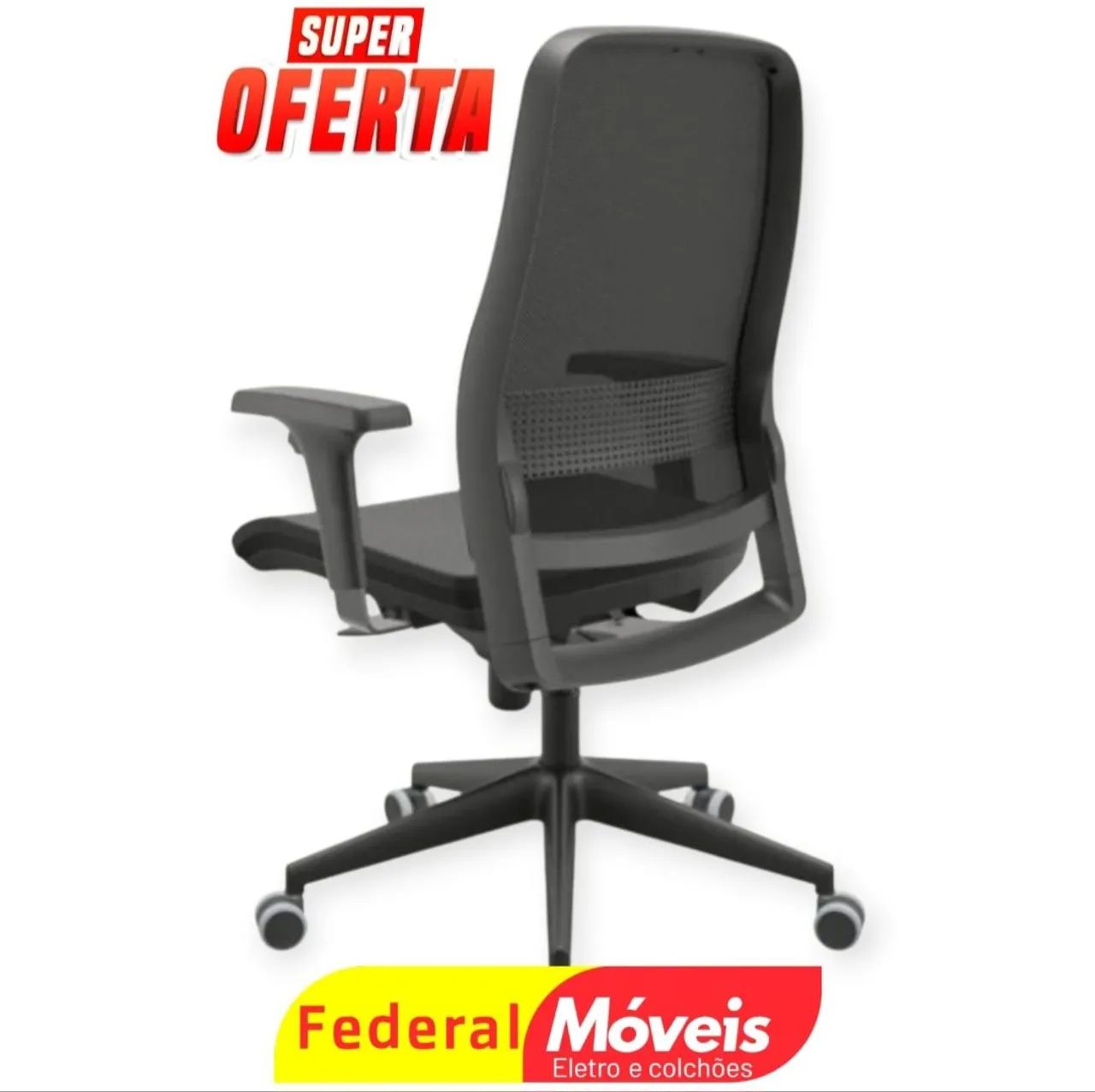 Cadeira Presidente sem Apoio de Cabeça - Assento Curvin - NOVA - Confortável e elegante - Foto 2