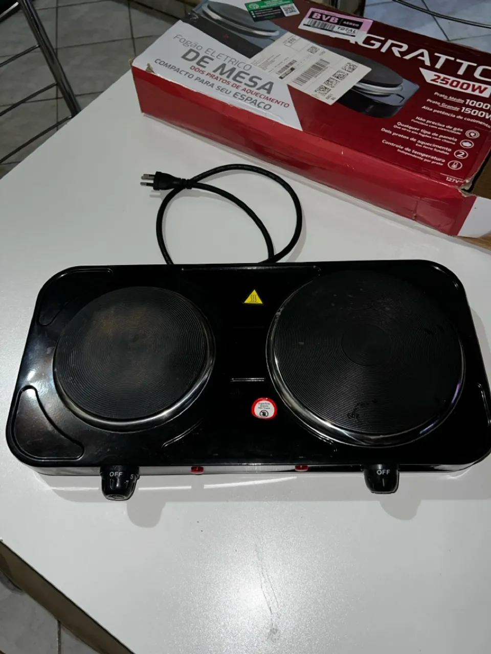 Fogão Elétrico de Mesa Agratto 2500W - Compacto