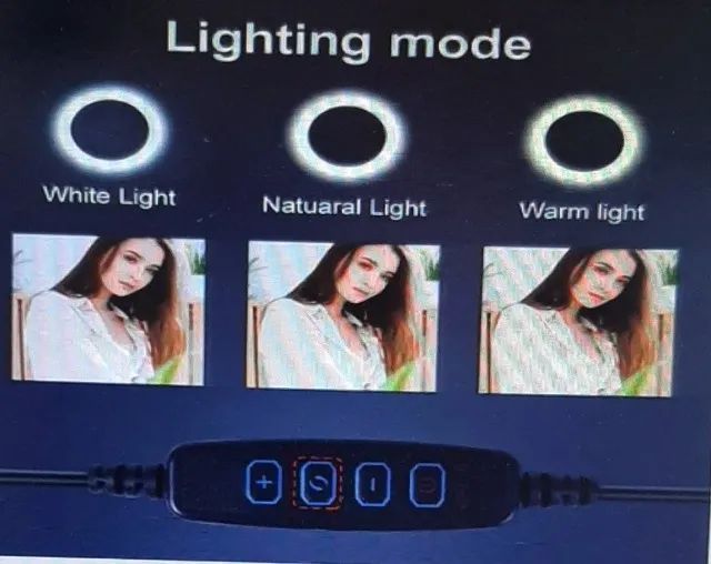 Ring Light  14 Pol ( 35 cm ) c/ Tripé e Suporte para 3 celular ! Oferta  - Foto 4
