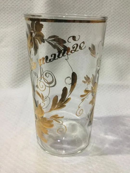 Copo Cristal Com Detalhes Em Ouro A Querida Mamãe Anos 30 - Foto 6