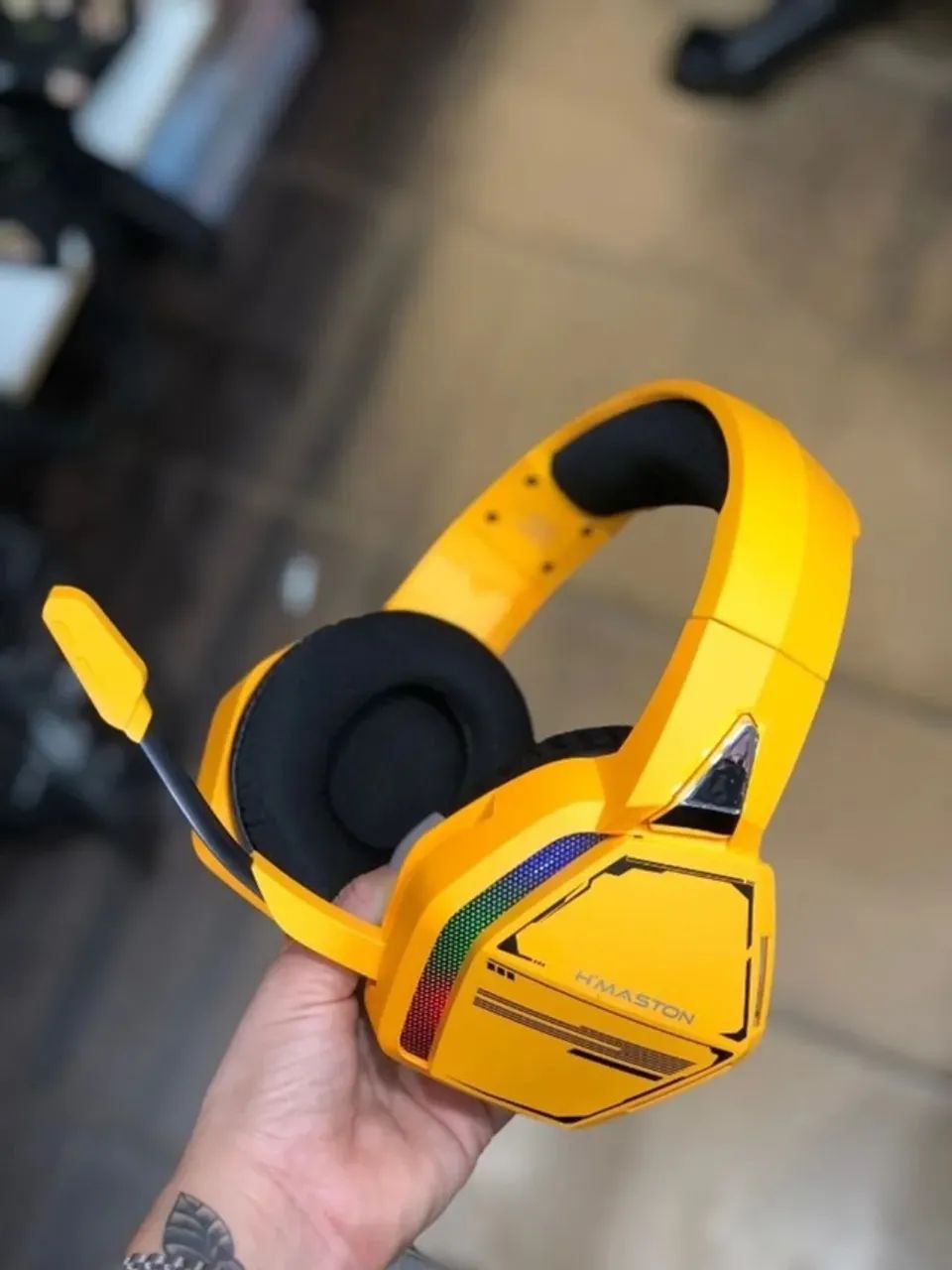 Headset Gamer H'MASTON SNS13 - RGB, Microfone Flexível e Áudio