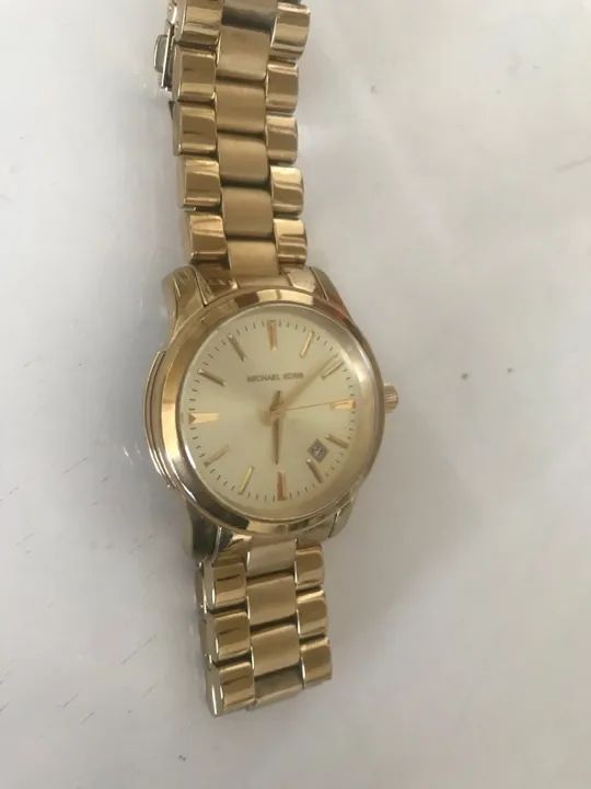 Relógio Michael Kors dourado feminino - Foto 5
