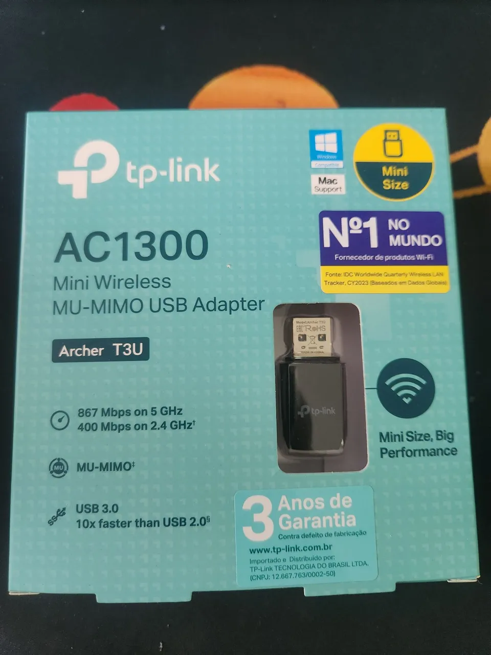 Adaptador Wi-Fi USB TP-Link Archer T3U AC1300 - Mini