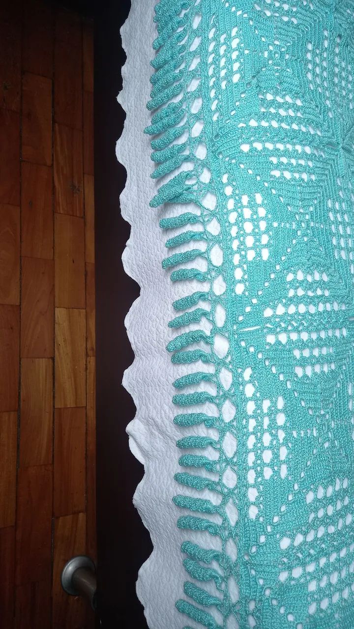  Crochê Artesanal em Tons de Azul - Foto 2
