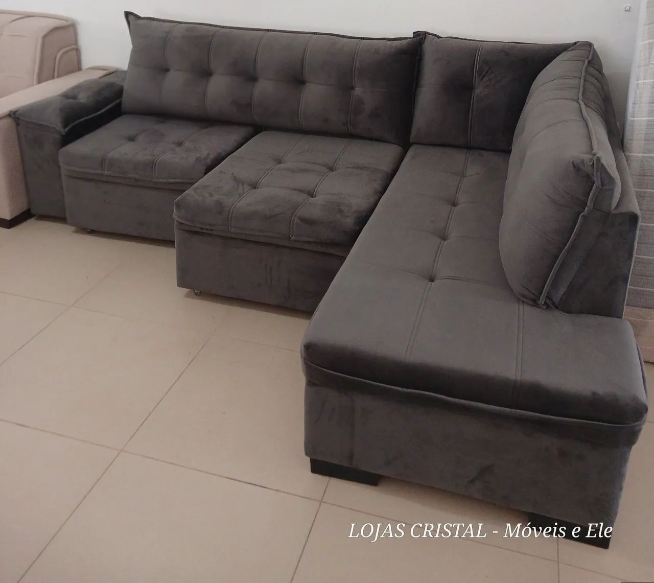 Sofá de Canto parcelamos no Carnê Cinza - Novo - Foto 3