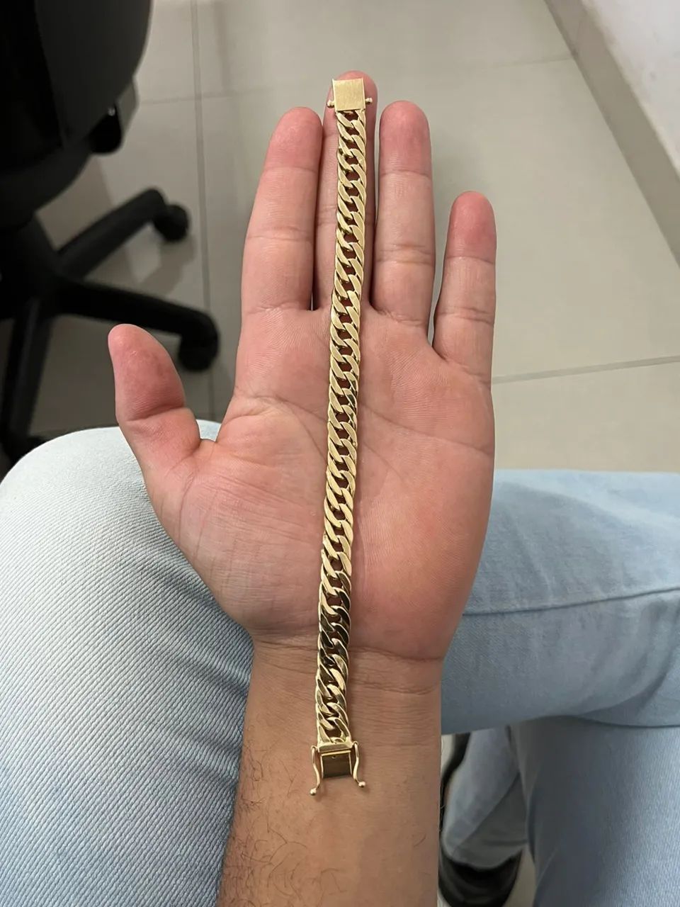 Pulseira Grumet Duplo Ouro 18k(750) - Foto 4