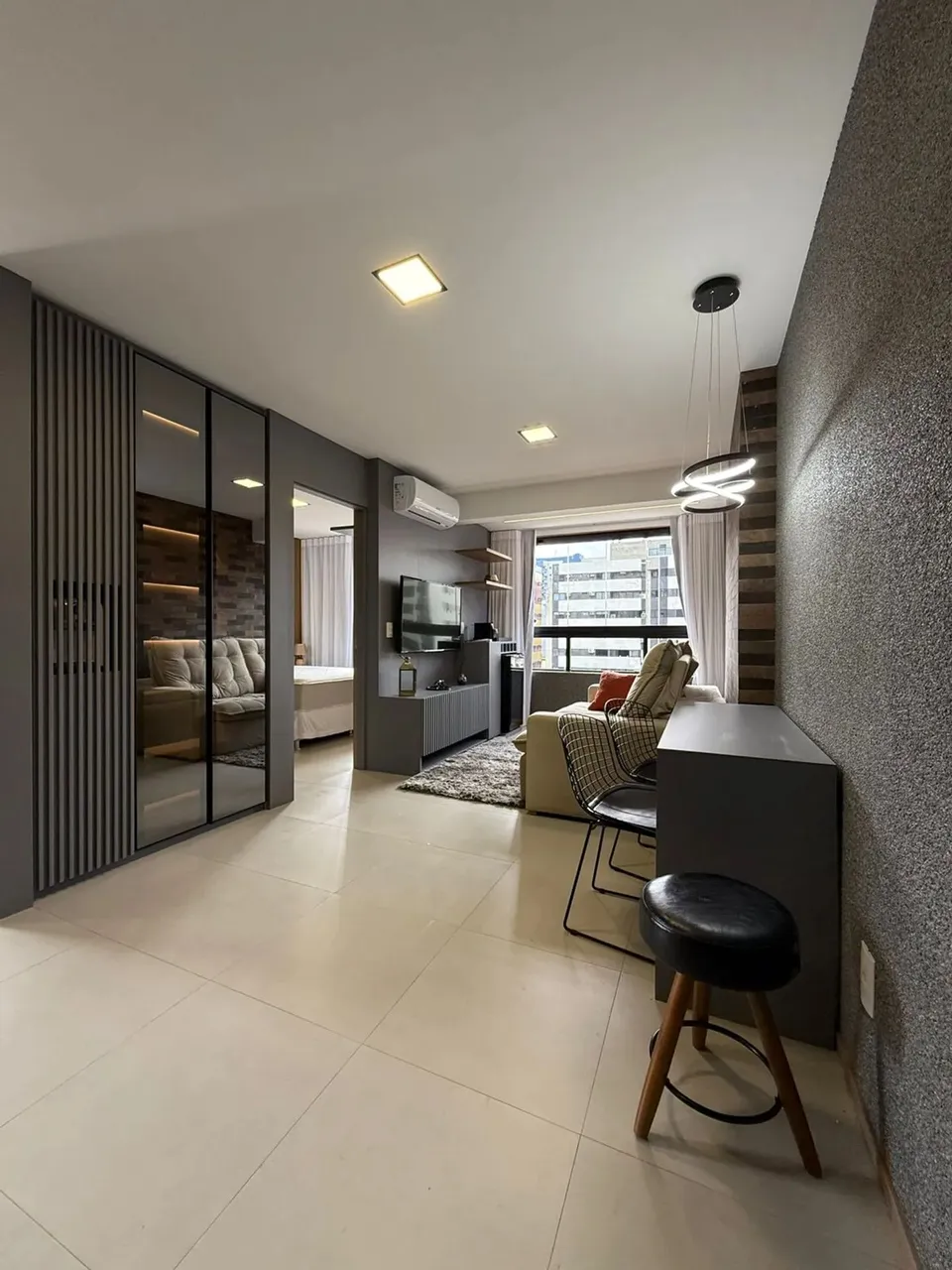 Quarto e sala mobiliado no High Ponta Verde - Maceió - AL