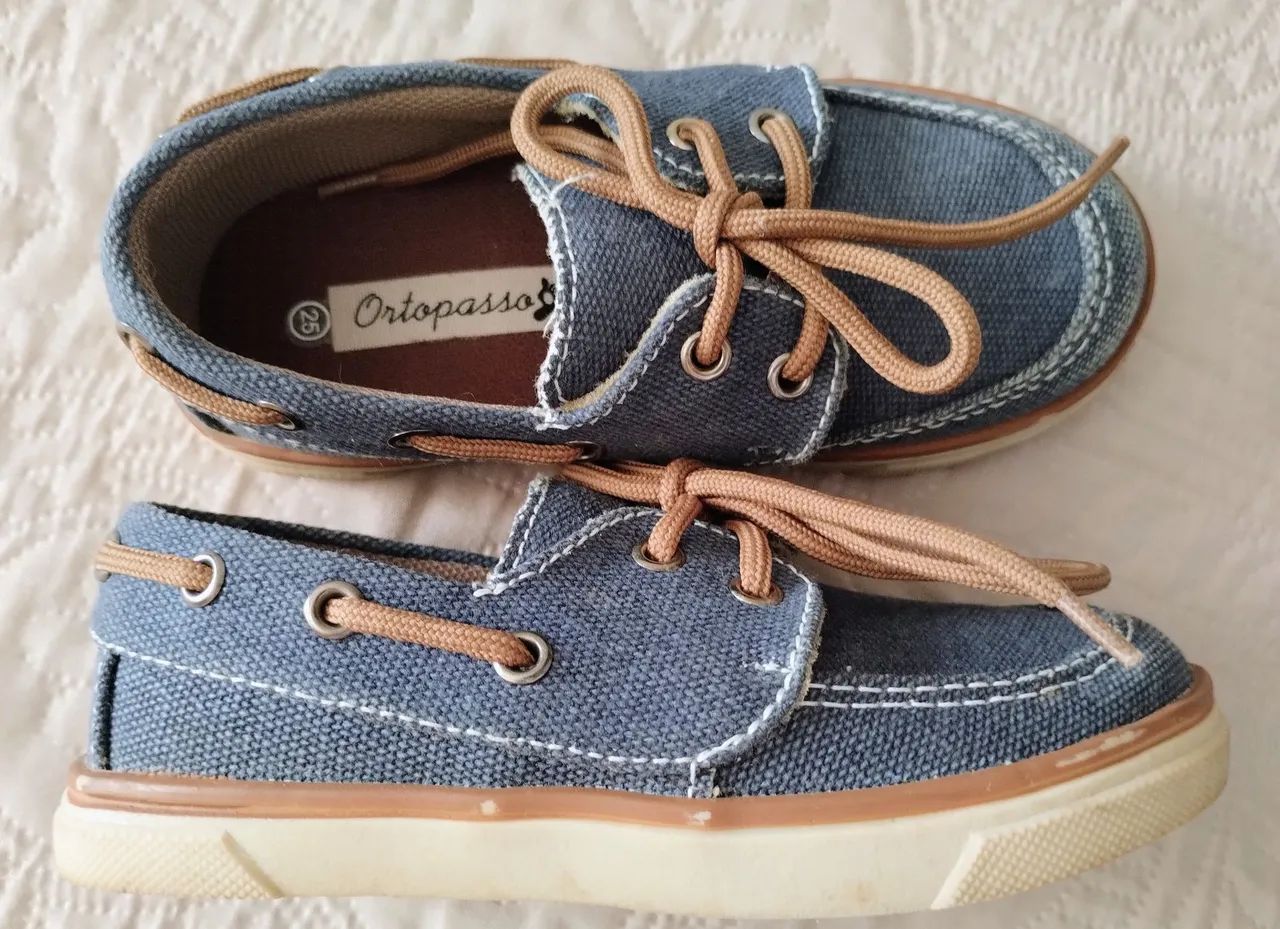 Mocassim jeans Ortopasso - Azul para Bebê