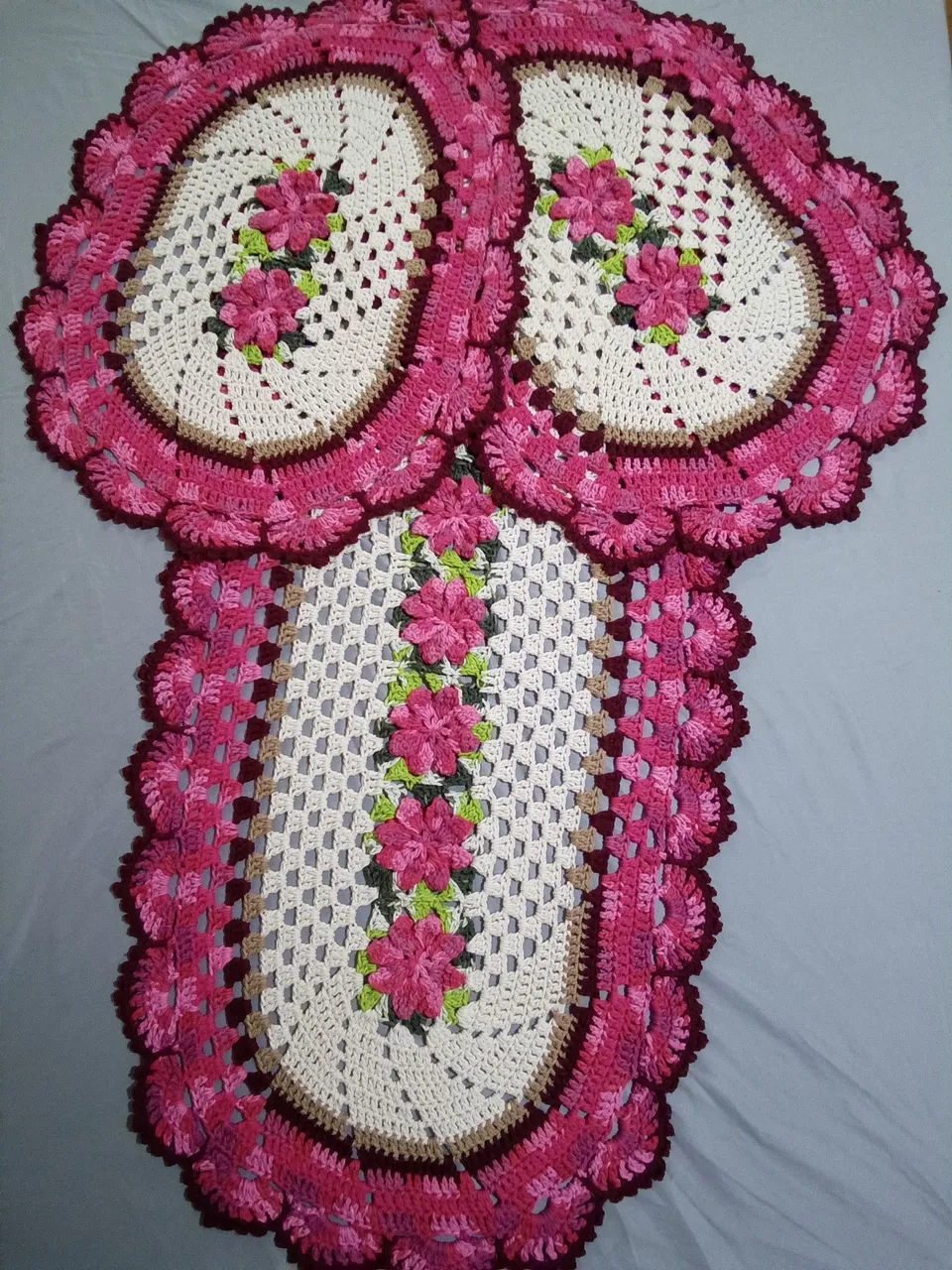 Conjunto de Tapetes de Crochê Artesanal