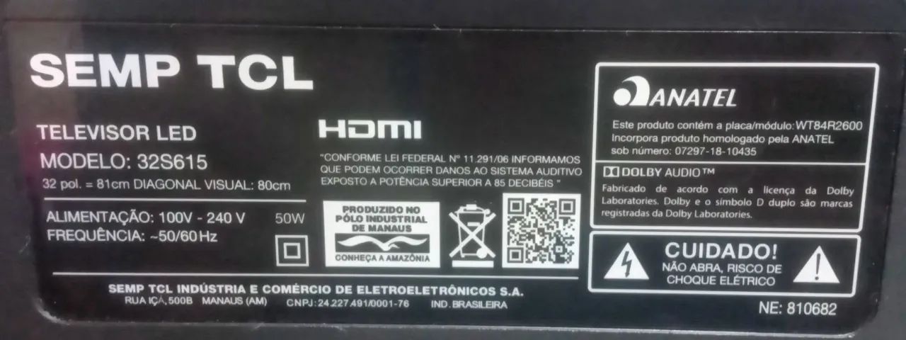 Smart TV TCL 32" Android - Com Defeito na Tela (Áudio e Sistema Funcionando)<br> - Foto 4